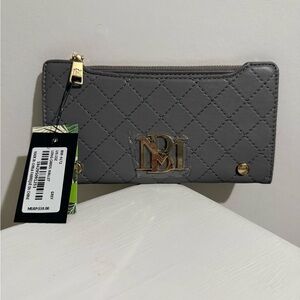 Badgley Mischka Long Gray Quilted Wallet *NWT*